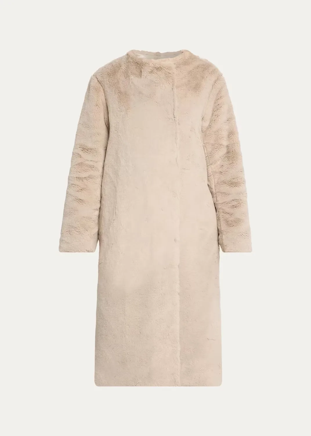 Faux Fur Long Car Coat