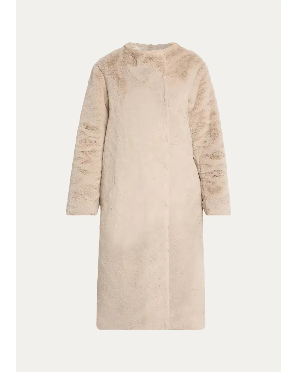Faux Fur Long Car Coat by MARIA MCMANUS