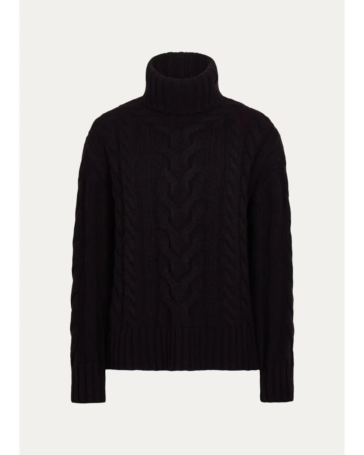 Cashmere Turtleneck Cable-Knit Sweater by TWP