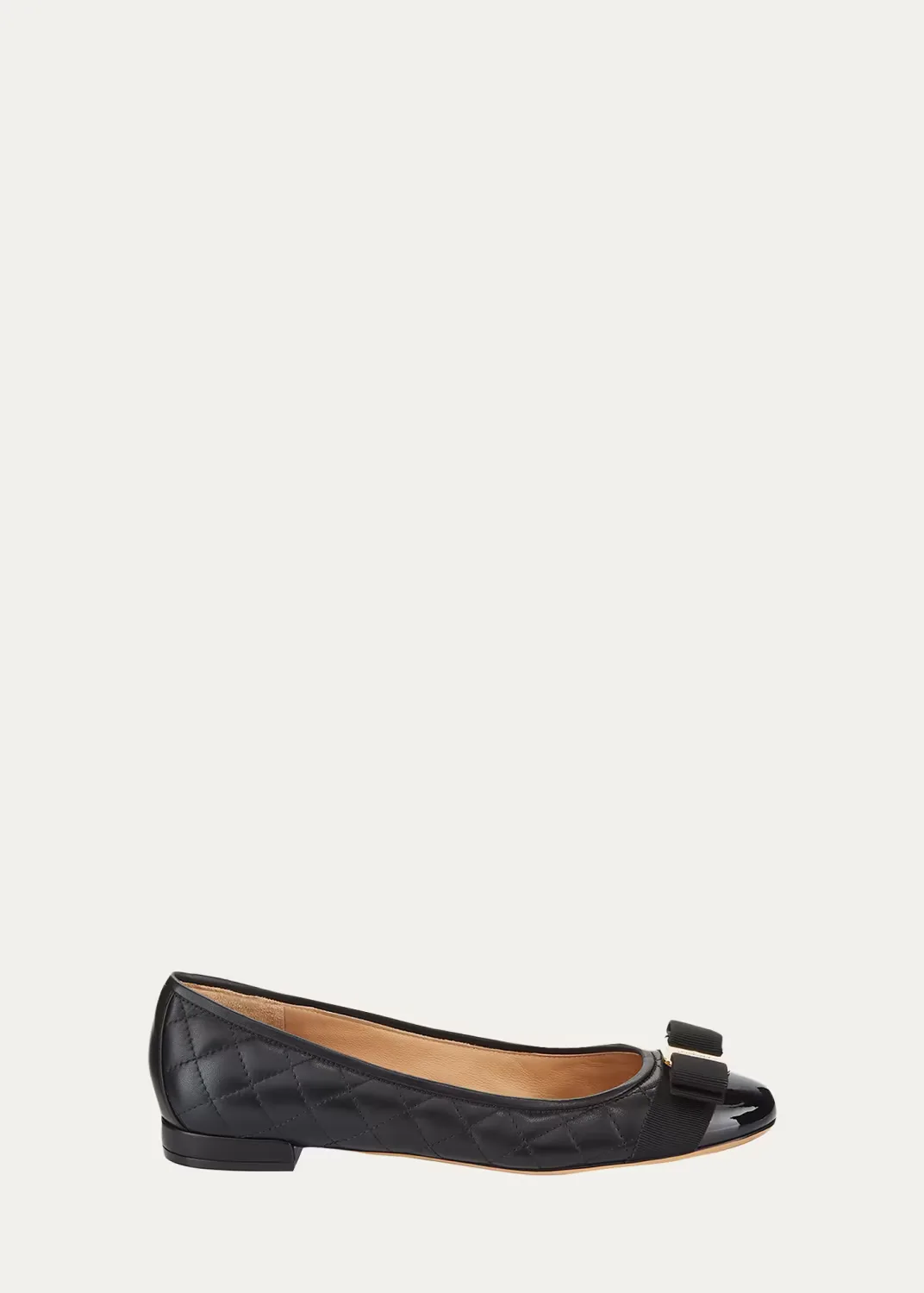 Varina Quilted Bow Ballet Flats by Ferragamo