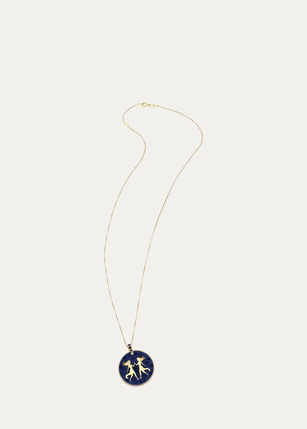 Gemini 18K Yellow Gold, Sterling Silver & Titanium Pendant Necklace by FARAONE MENNELLA by R.F.M.A.S.