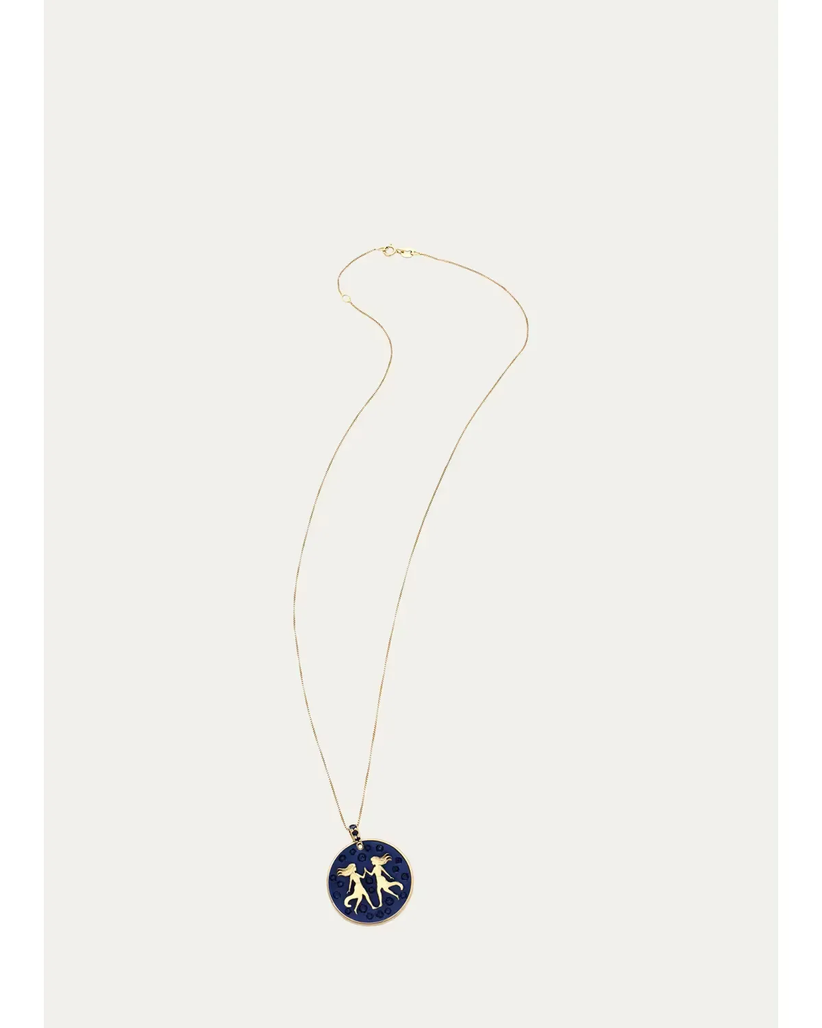 Gemini 18K Yellow Gold, Sterling Silver & Titanium Pendant Necklace by FARAONE MENNELLA by R.F.M.A.S.
