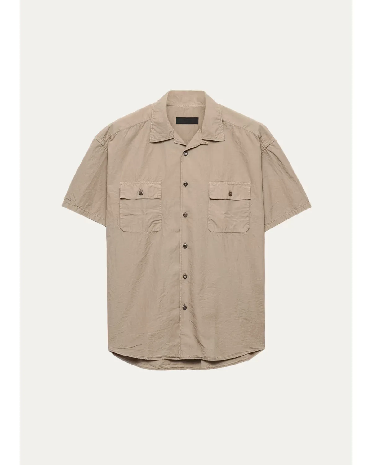 Cotton and Linen Short-Sleeve Shirt