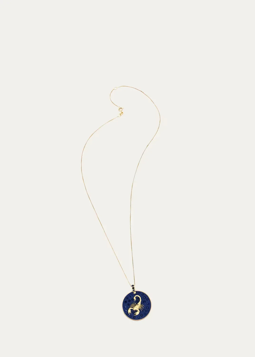 18K Yellow Gold, Sterling Silver & Titanium Scorpio Pendant Necklace by FARAONE MENNELLA by R.F.M.A.S.