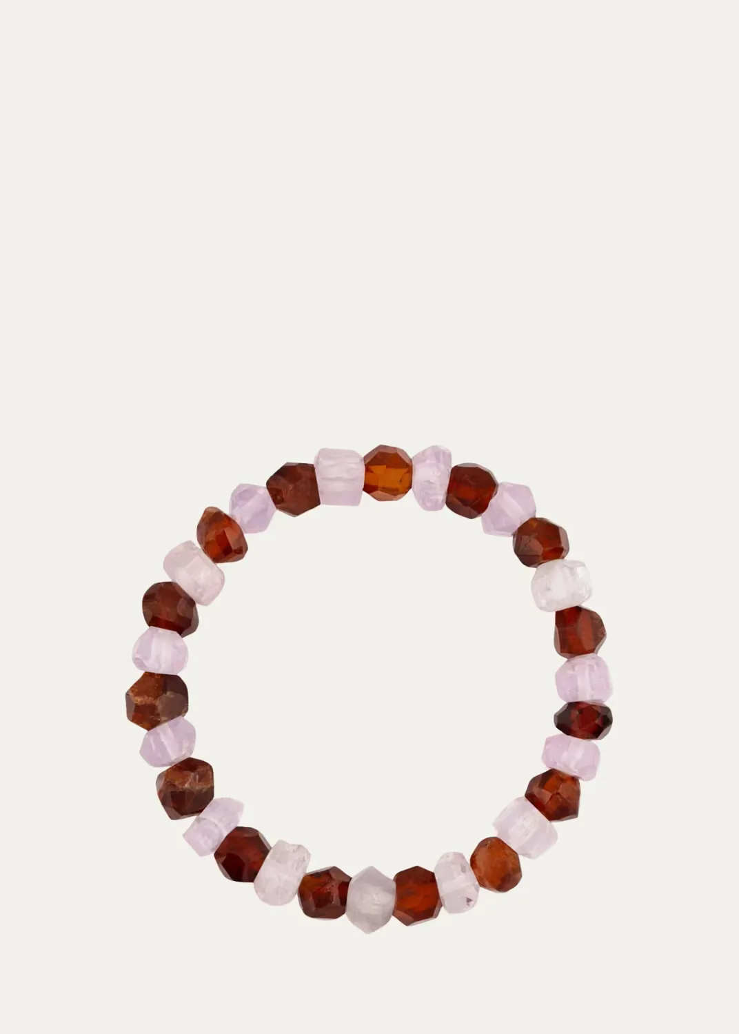Gaia Garnet & Kunzite Stretch Bracelet by JIA JIA