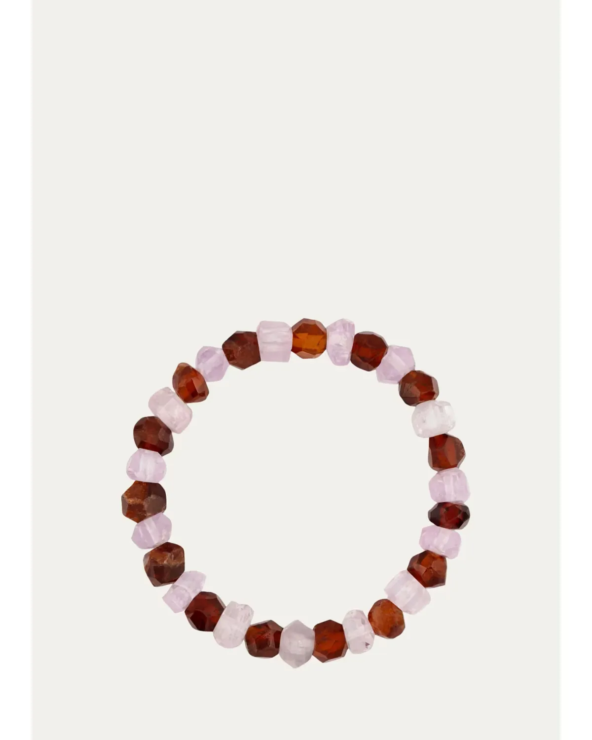 Gaia Garnet & Kunzite Stretch Bracelet by JIA JIA