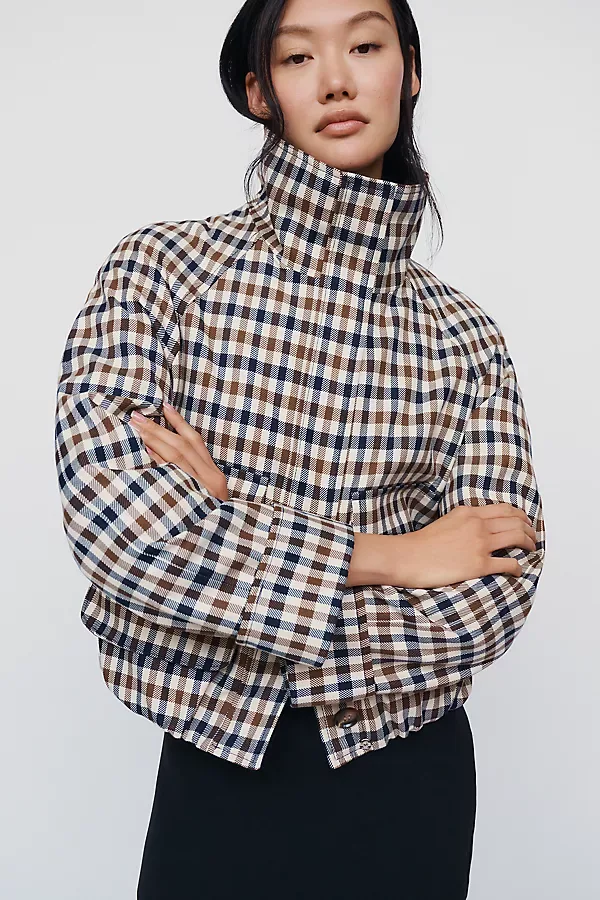 Funnel Neck Cropped Trench Coat Jacket by Anthropologie