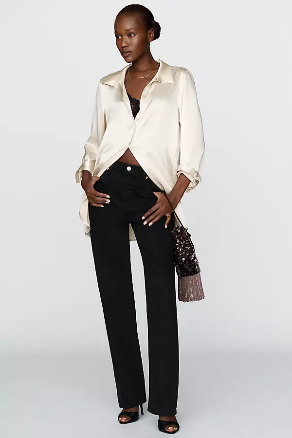 Levis Ribcage High Rise Straight Leg Jeans by Anthropologie