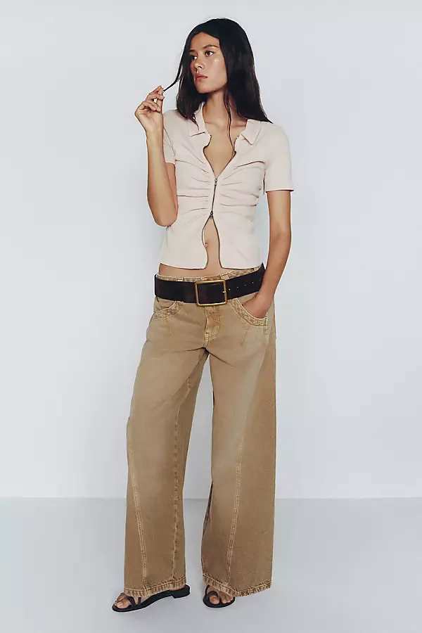 Kenny High Rise Tapered Barrel Leg Jeans