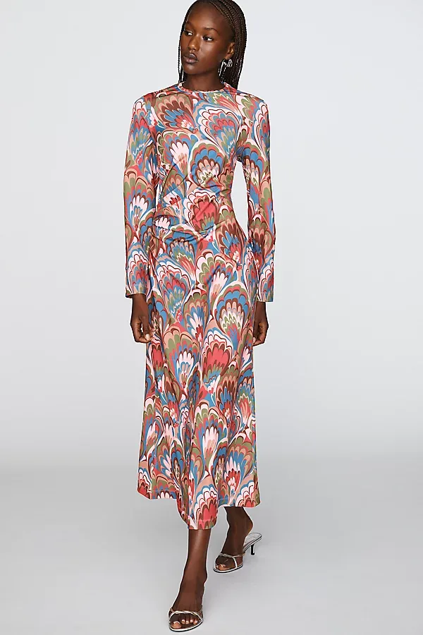 Gabriella Long-Sleeve Midi Dress by Mestiza