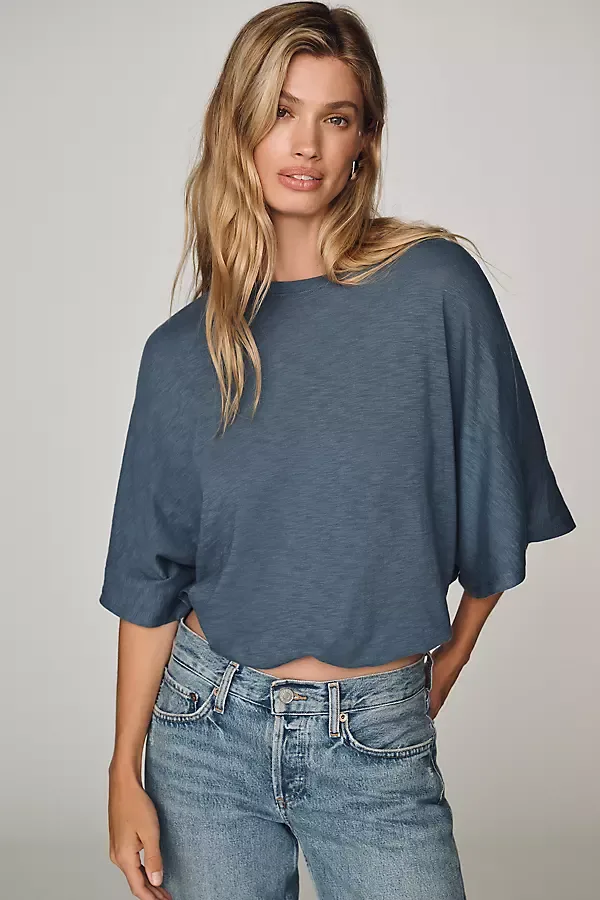 100% Cotton Oversized Bubble Shirt Top by Anthropologie