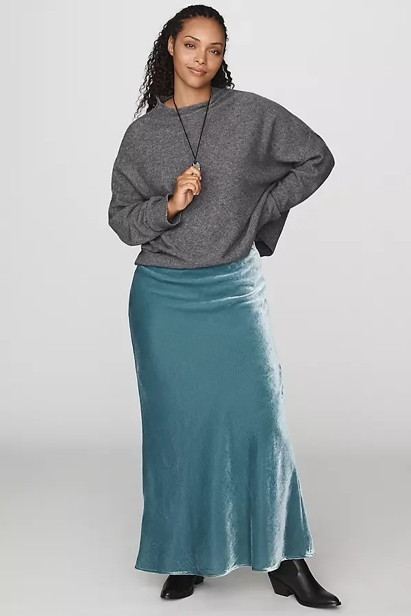 Tilda Velvet Slip Maxi Skirt