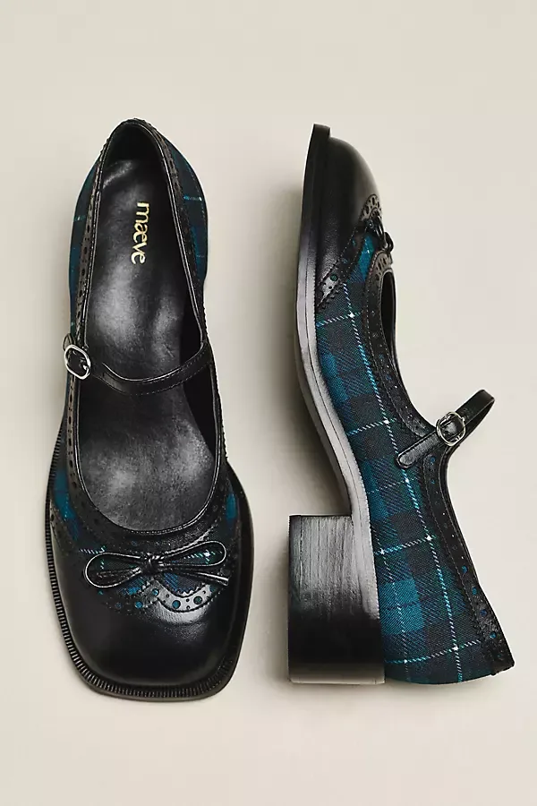 Bow Mary Jane Brogue Heels by Maeve