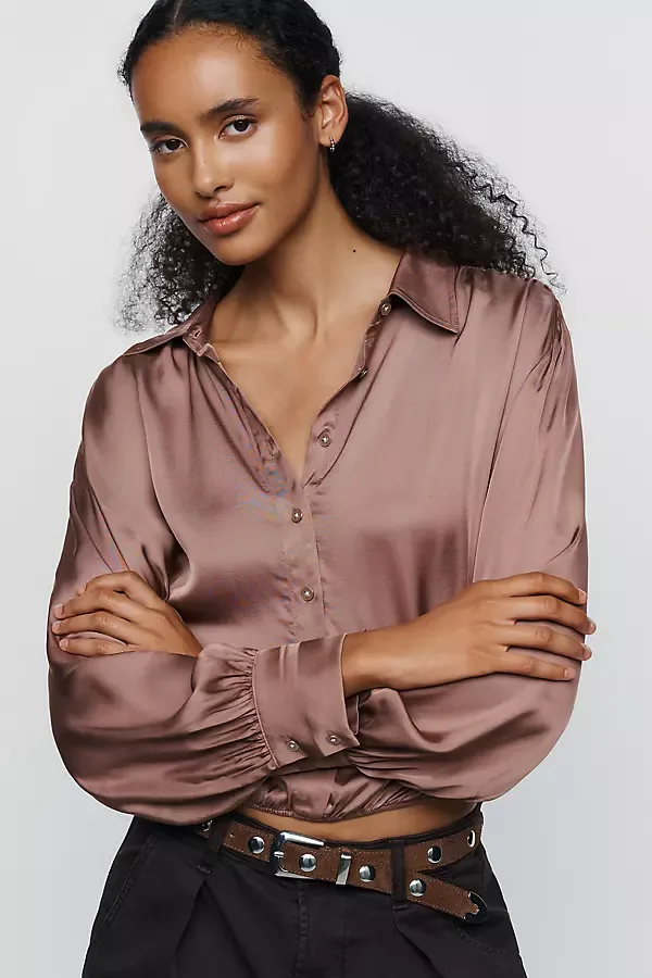 Silken Cinched Blouse
