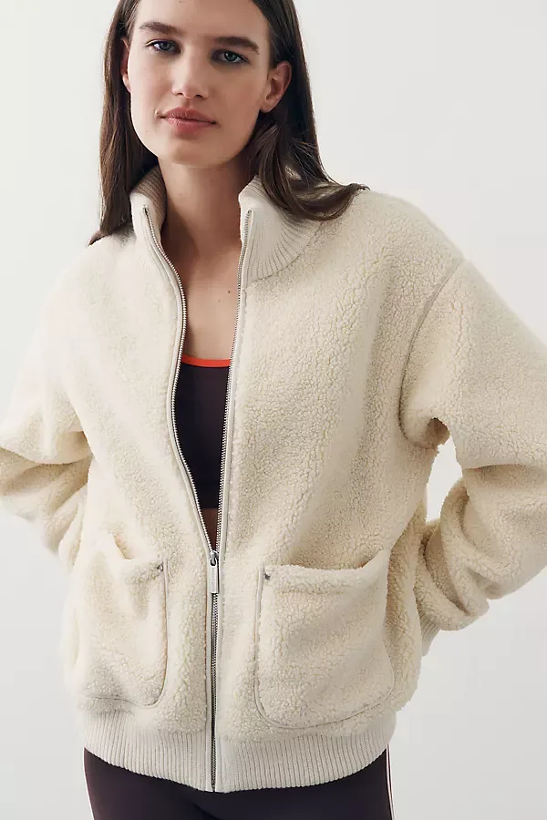 Fleece Ribbed Jacket by Sweaty Betty