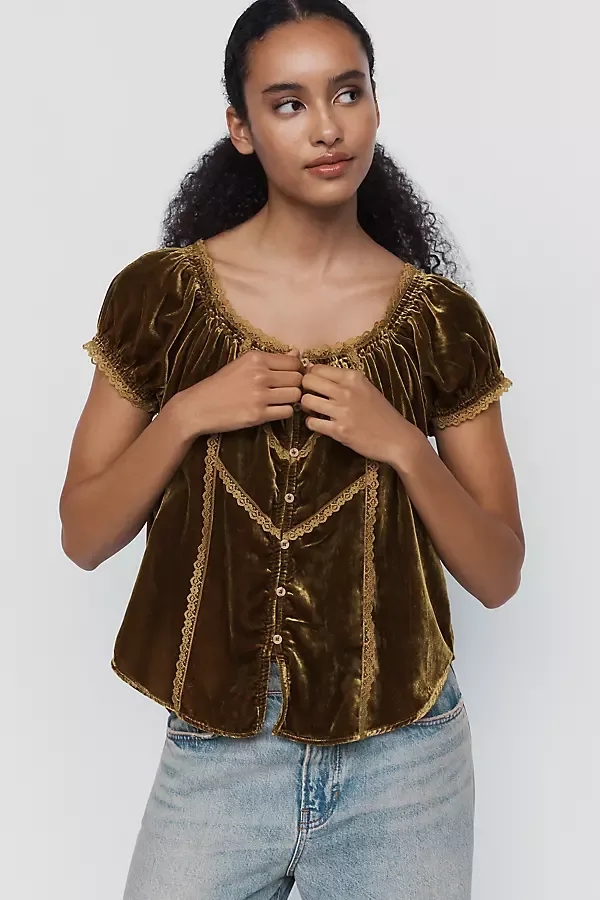 Amber Velvet Top