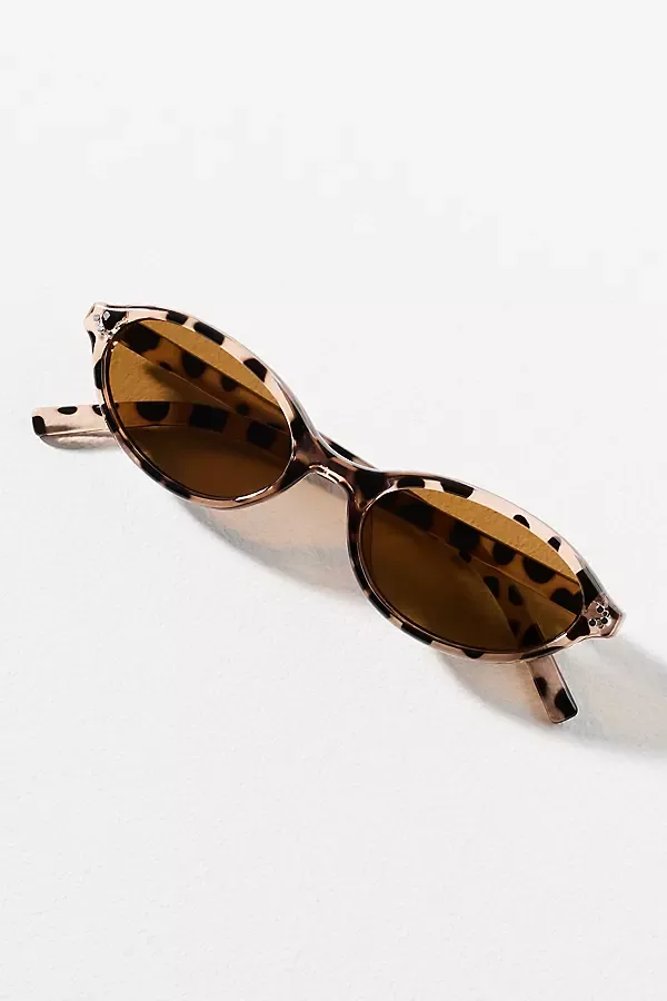 Slim Oval Sunglasses by Anthropologie
