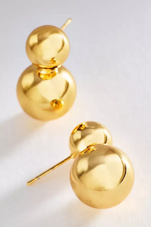 Stacked Ball Post Earrings