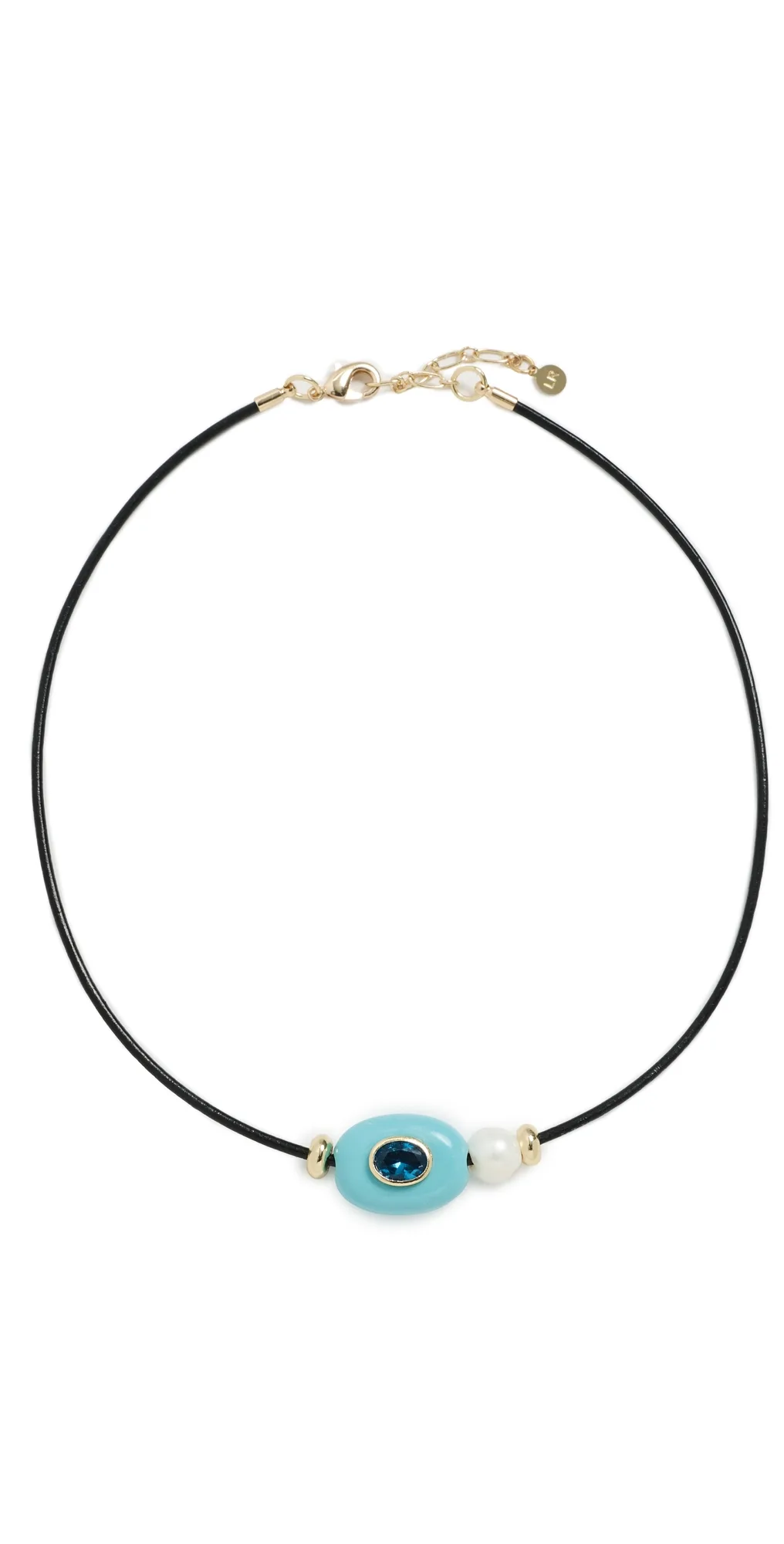 Turquoise & Pearl Choker Necklace by Lacey Ryan