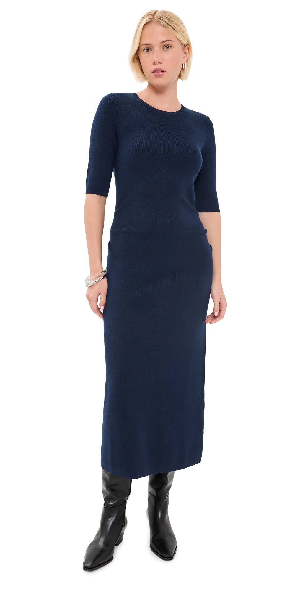 Short Sleeve Knitted Dress by La Ligne