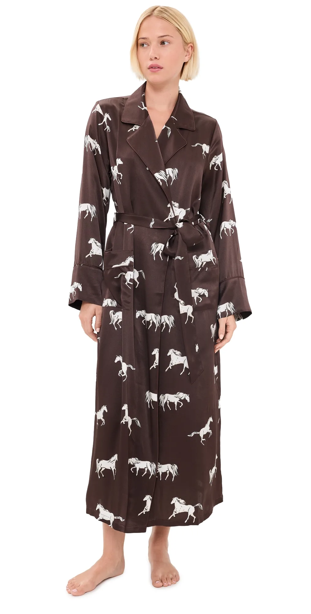 Highgrove Equestrian Silk Robe by Petite Plume