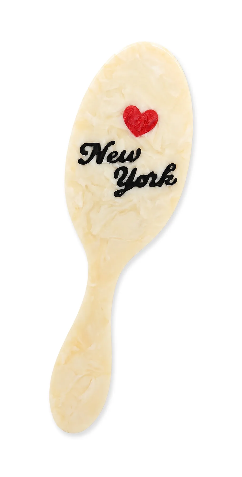 Hand-Painted New York Amazing Hair Day Brush Cream by Solar Eclipse