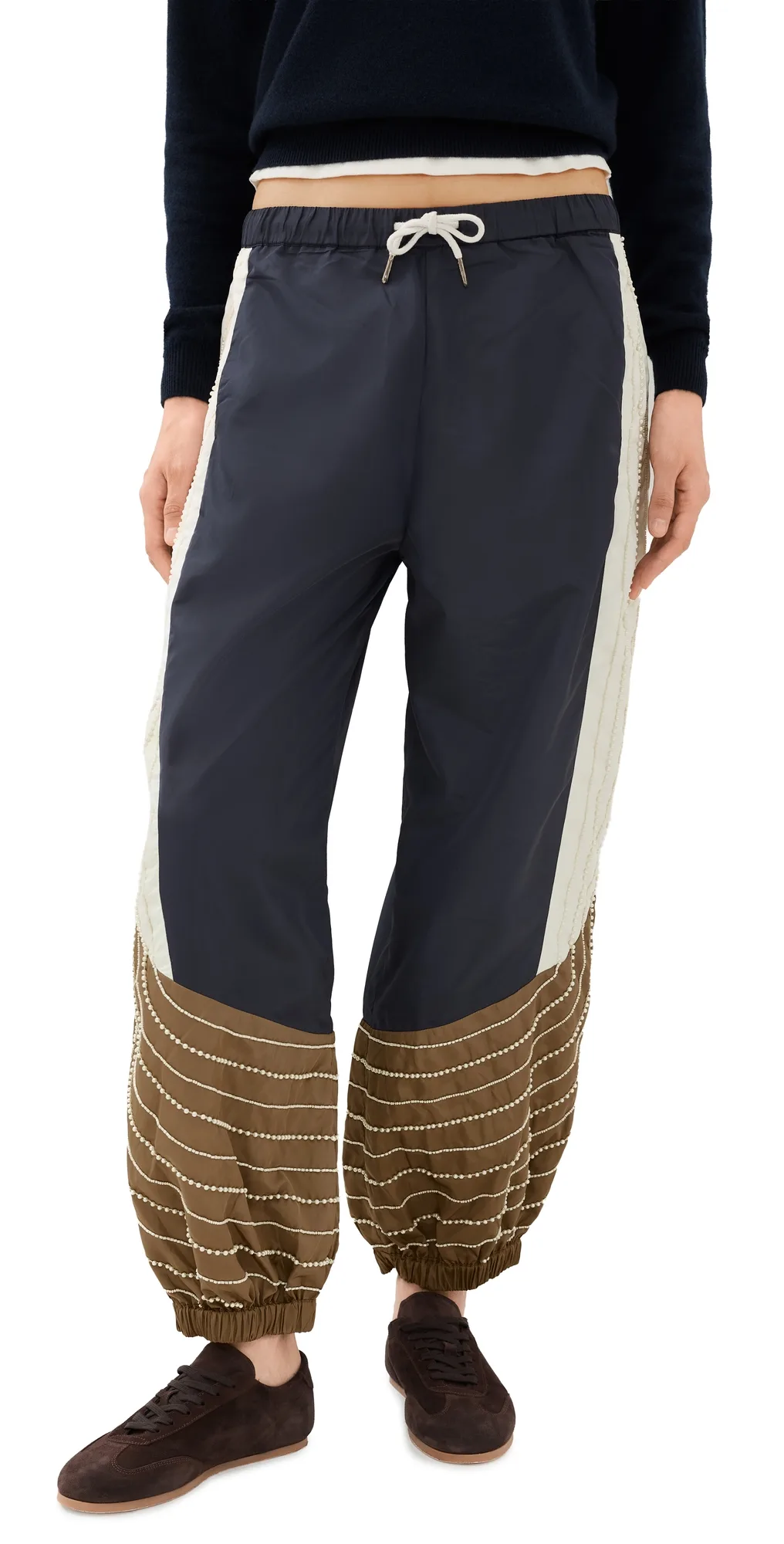 Quinn Embroidered Beaded Joggers by Sea