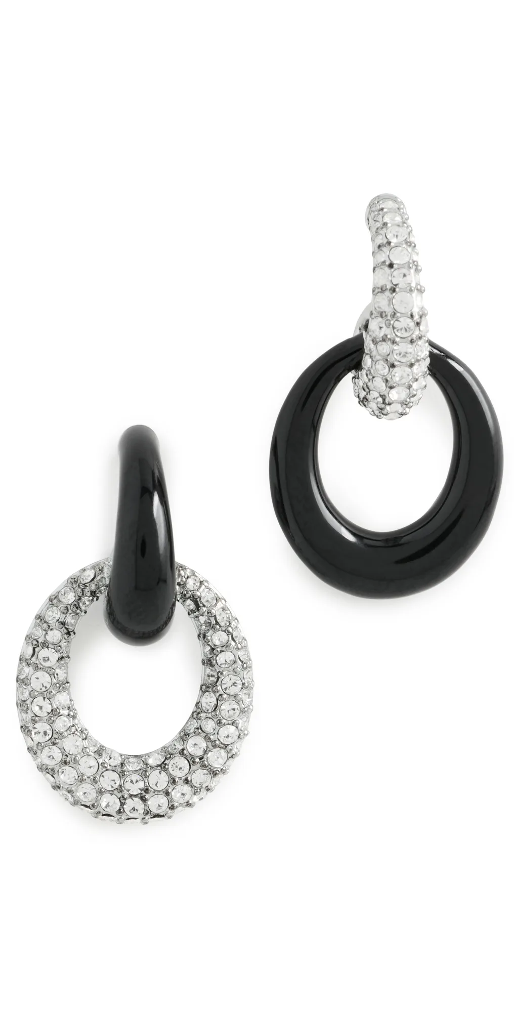 Pierced Pave Doorknocker Earrings by Tory Burch