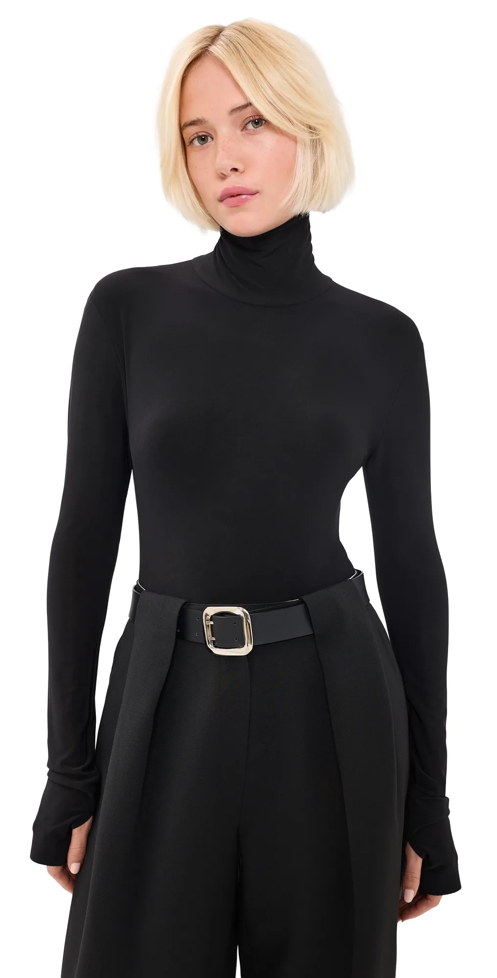 Long Sleeve Turtle Bodysuit by Norma Kamali