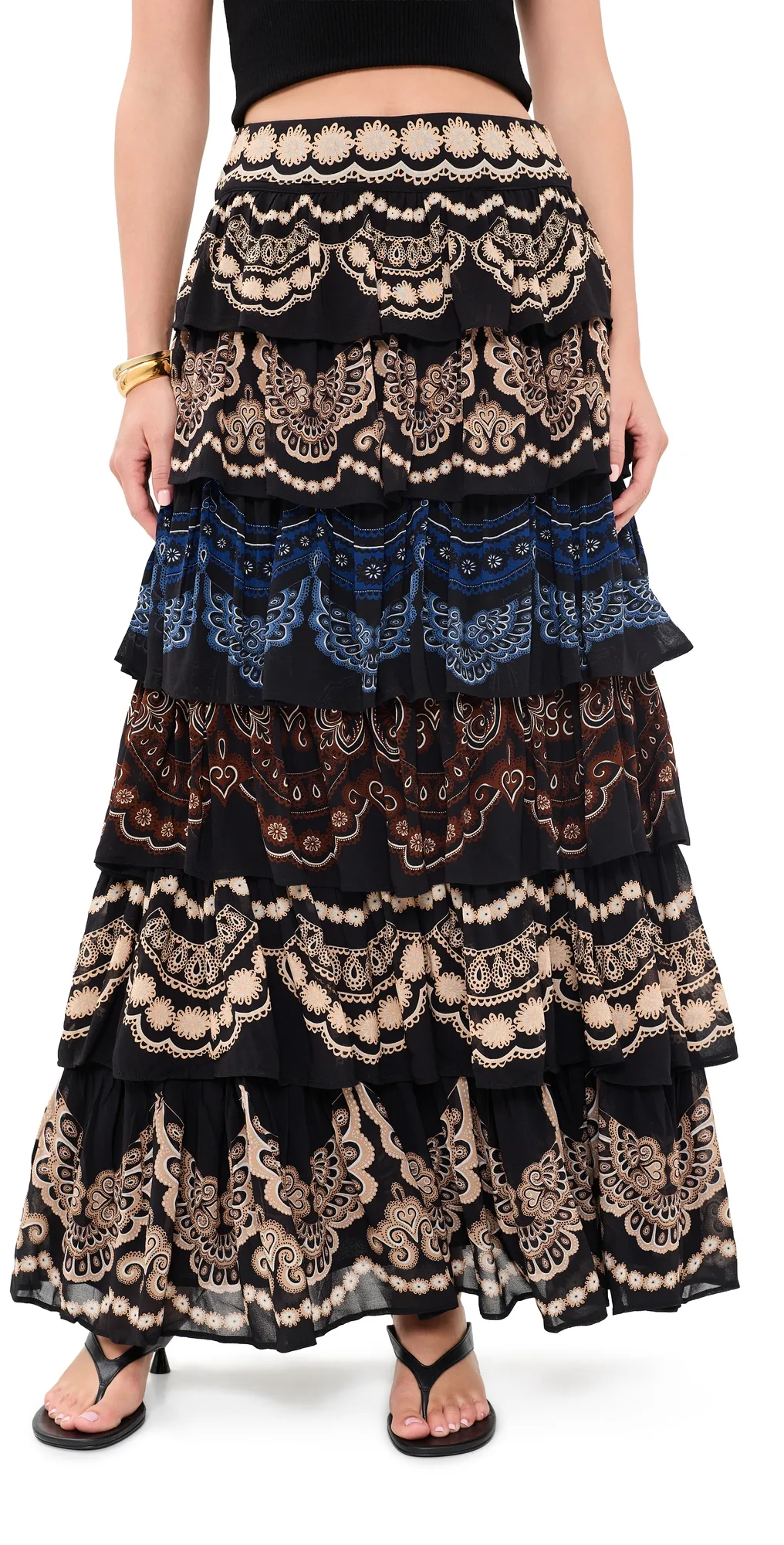 Ruffled Maxi Skirt