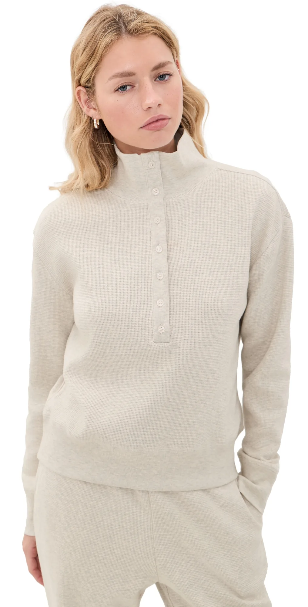 Zia 1/4 Waffle Pullover by perfectwhitetee