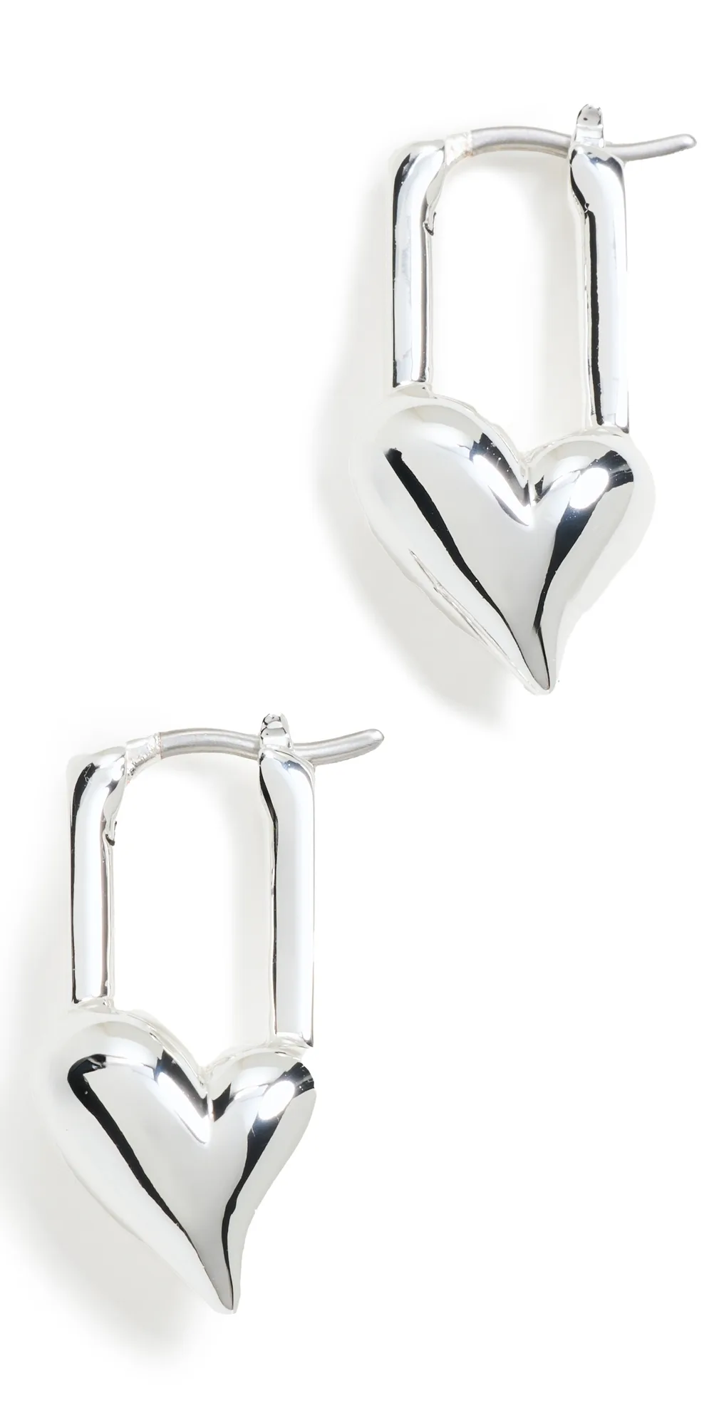Padlock Heart Huggies by JENNY BIRD