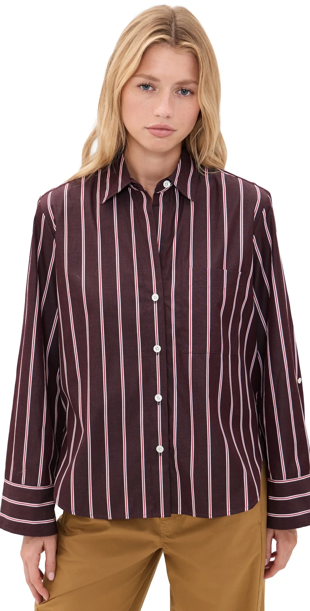 The Signature Y-Neck Stripe Shirt by Madewell