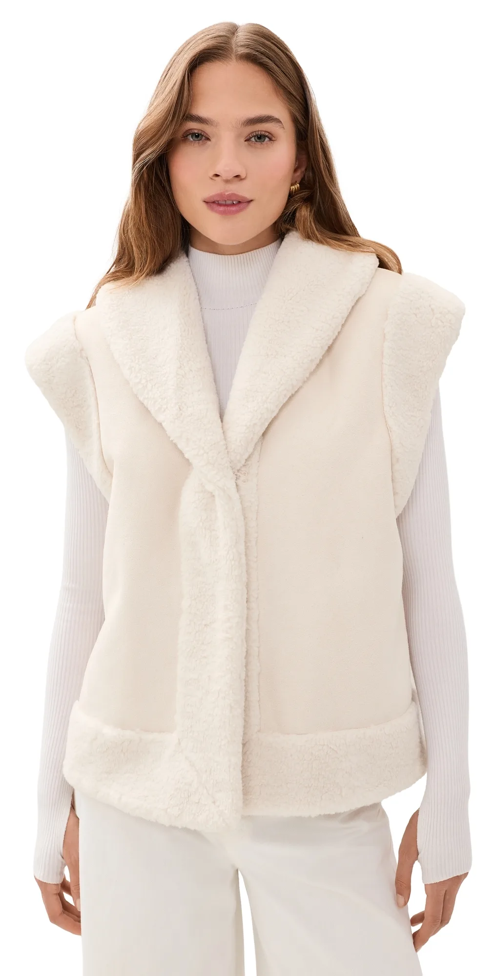 Splendid x Cellajaneblog Faux Leather Fur Vest by Splendid