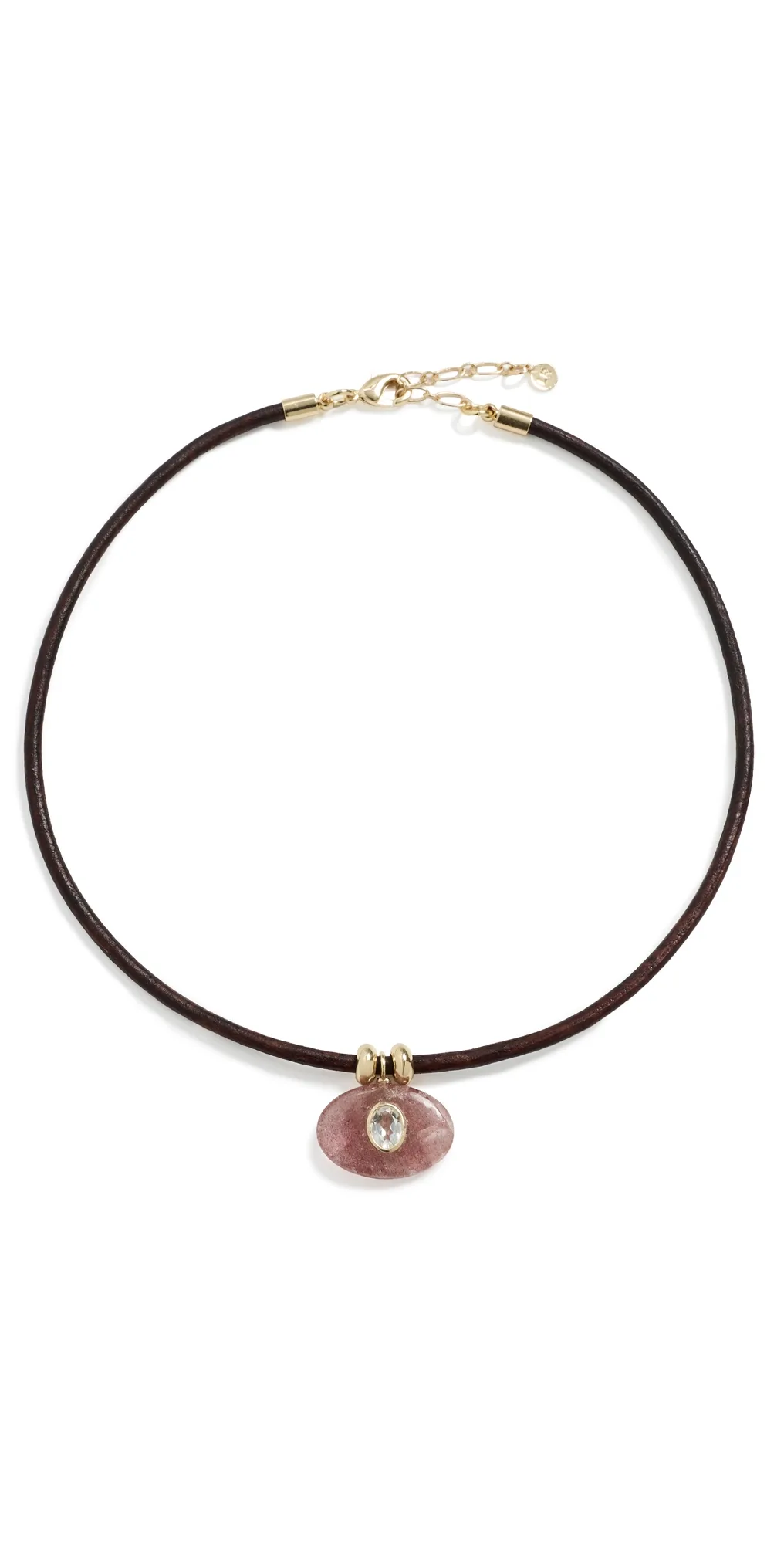 Strawberry Moonstone Horizon Necklace by Lacey Ryan