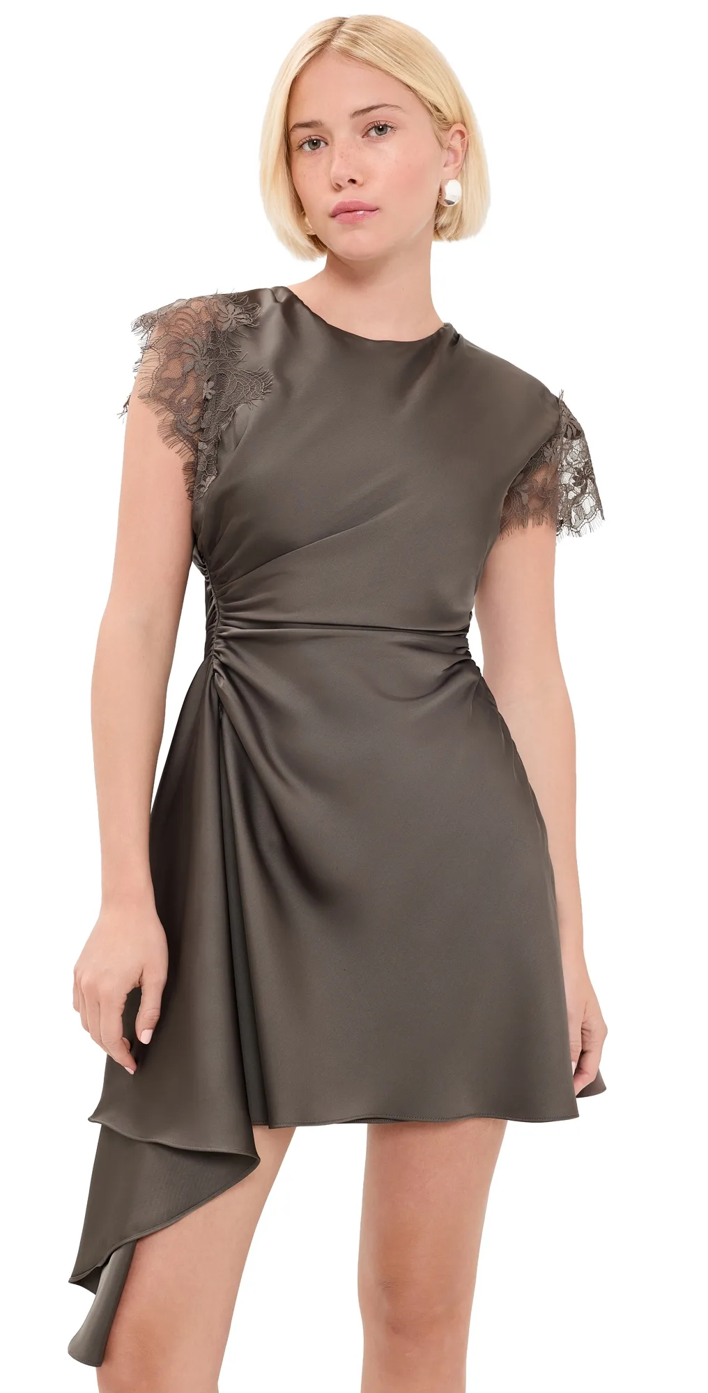Zina Ruched Mini Dress by Amur