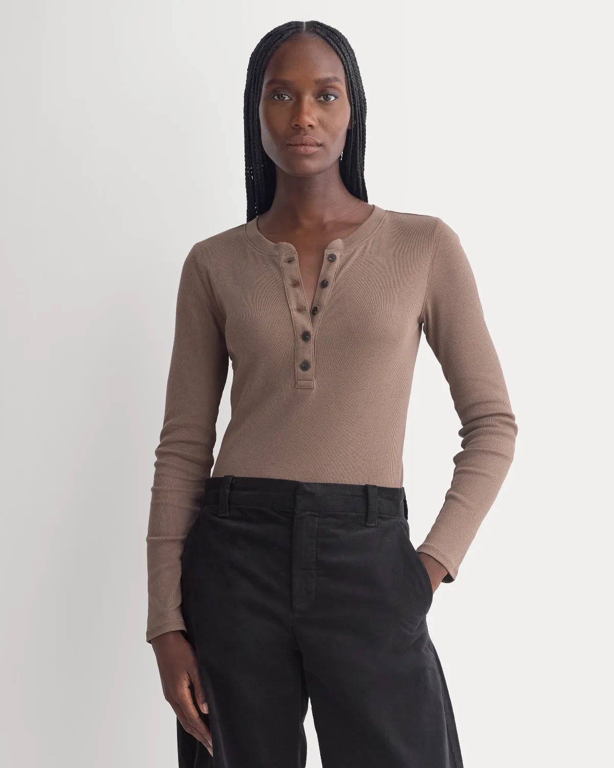 Luxe Rib Henley Sweater by Everlane