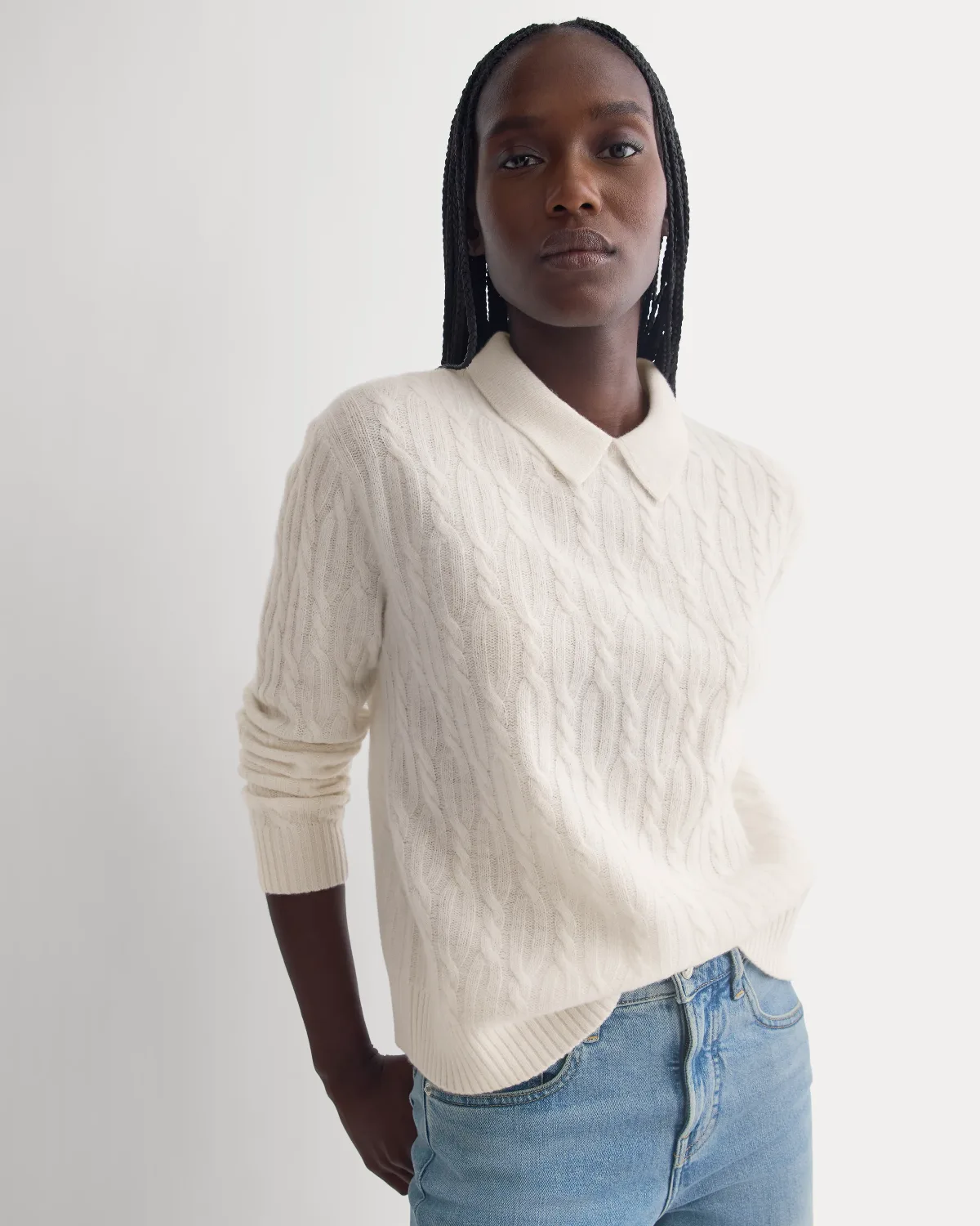 Cable-Knit Polo Sweater, Luxe Merino, Wool by Everlane