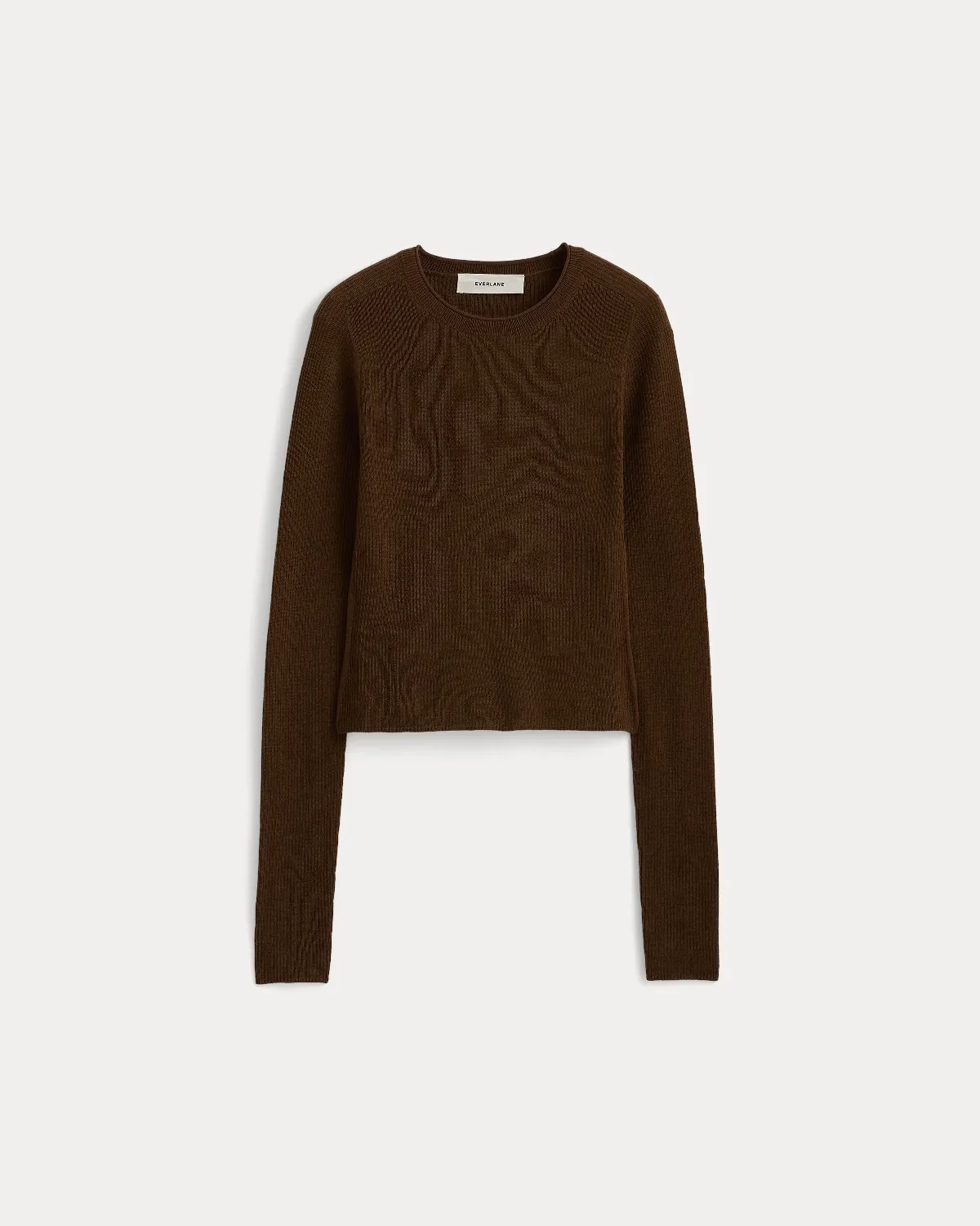 Cropped Crew Neck Sweater Top, Ultrafine Merino by Everlane