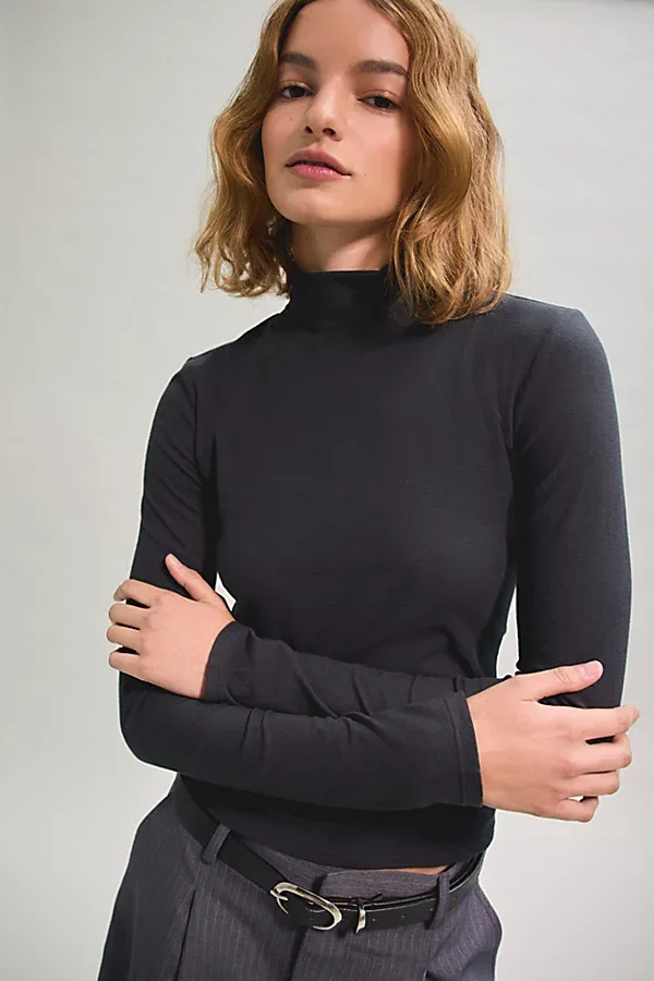 Turtleneck Long Sleeve Spill the Tee by BDG