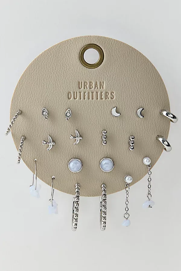 Sassafras Post and Hoop Multi Earrings Set by Urban Outfitters