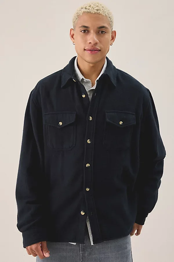 BDG Heavy Flannel Overshirt Top by BDG