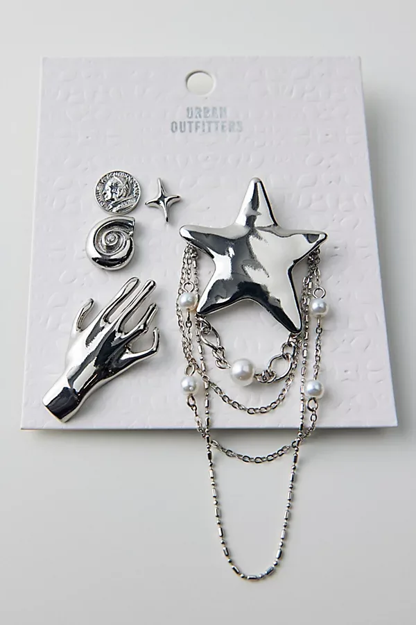 Star Whirl Draped Brooch Set by Urban Outfitters