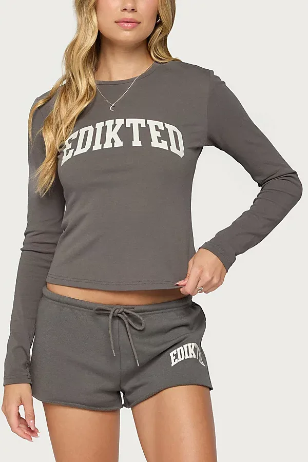 Edikted Sporty Babe Long Sleeve T Shirt by Edikted
