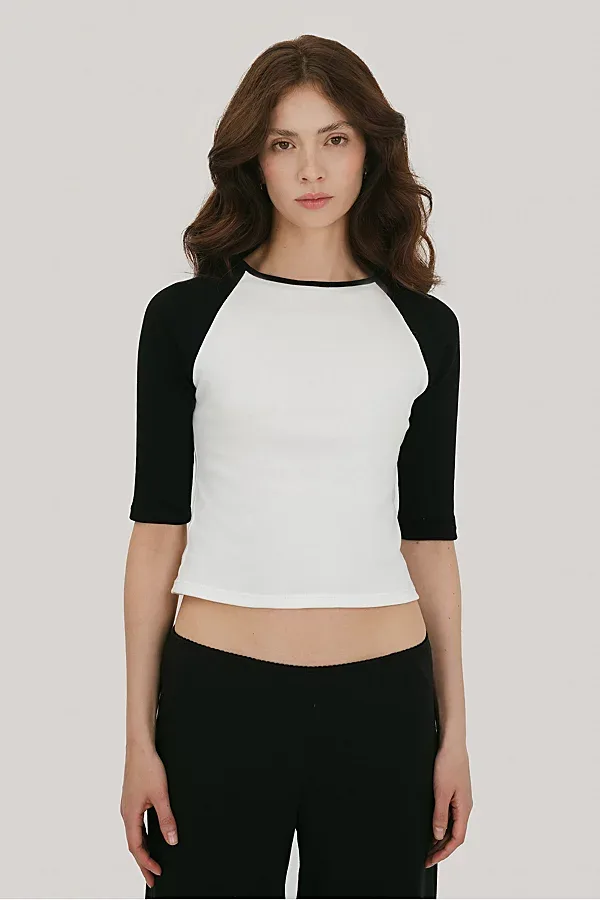 Brooke 3/4 Sleeve Raglan Top by Mpaz Studio