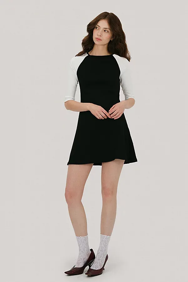 The 3/4 Sleeve Raglan Mini Dress by Mpaz Studio