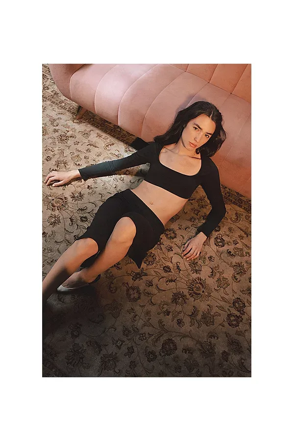 Pauline Long Sleeve Ultra Crop Top by Mpaz Studio