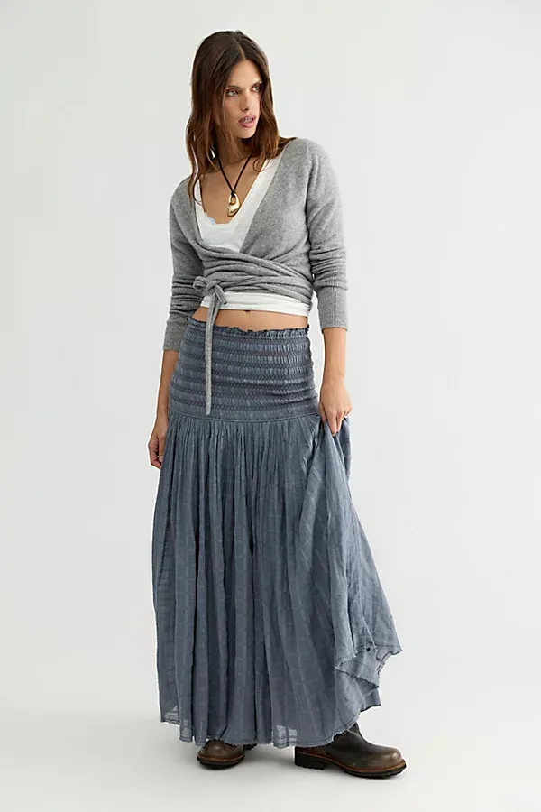 Raven Solid Convertible Maxi Skirt by Free People