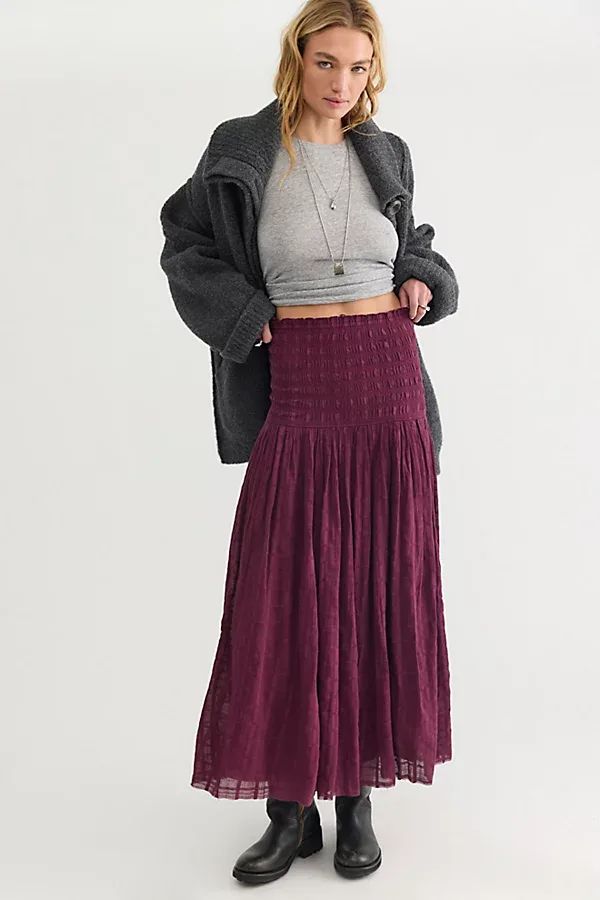 Raven Solid Convertible Maxi Skirt
