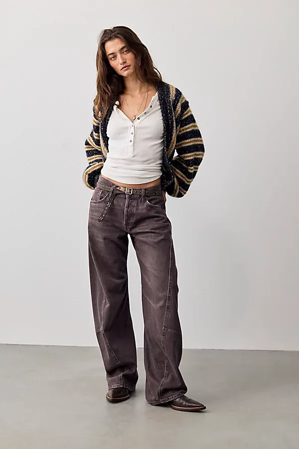 We the Free Fable Yarn-Dyed Twisted Jeans